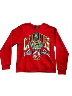 Campus Colors Red Graphic Sweatshirt Medium